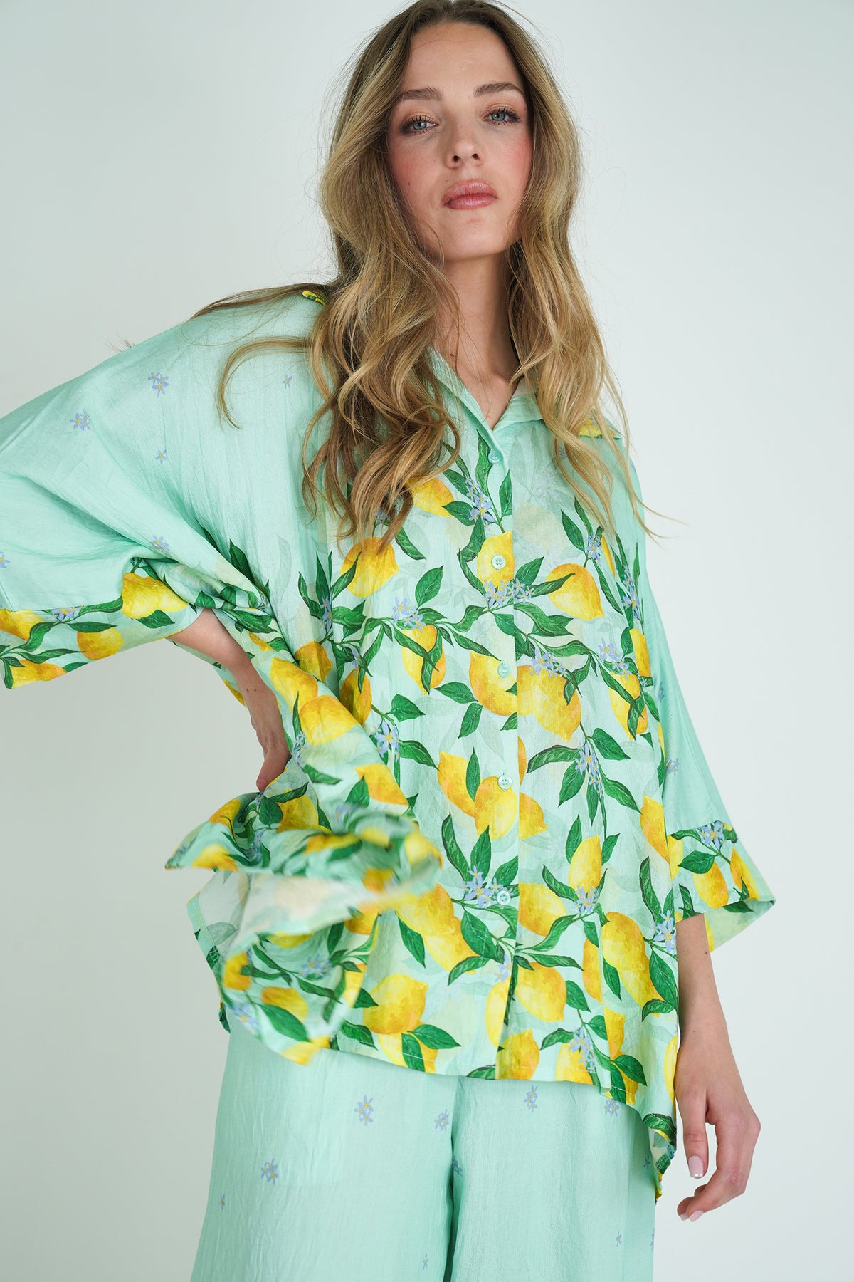 Aqua Limoncello Blouse