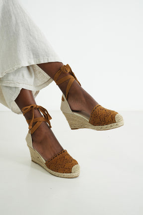 Camel Crochet Espadrille