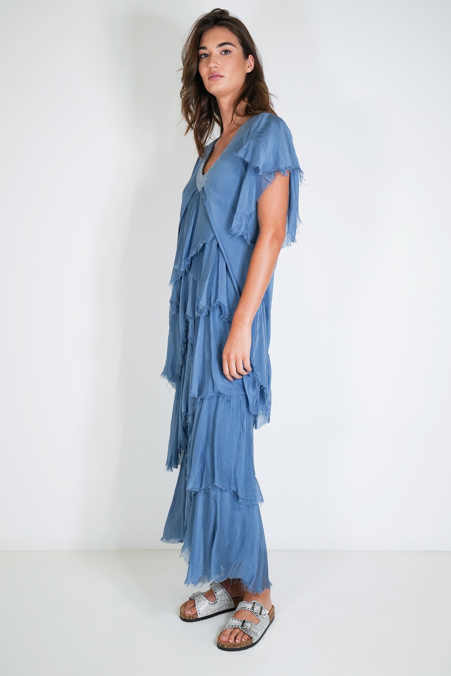 Blue Ruffle Dress