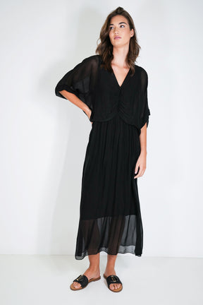 Black Grace Silk Dress