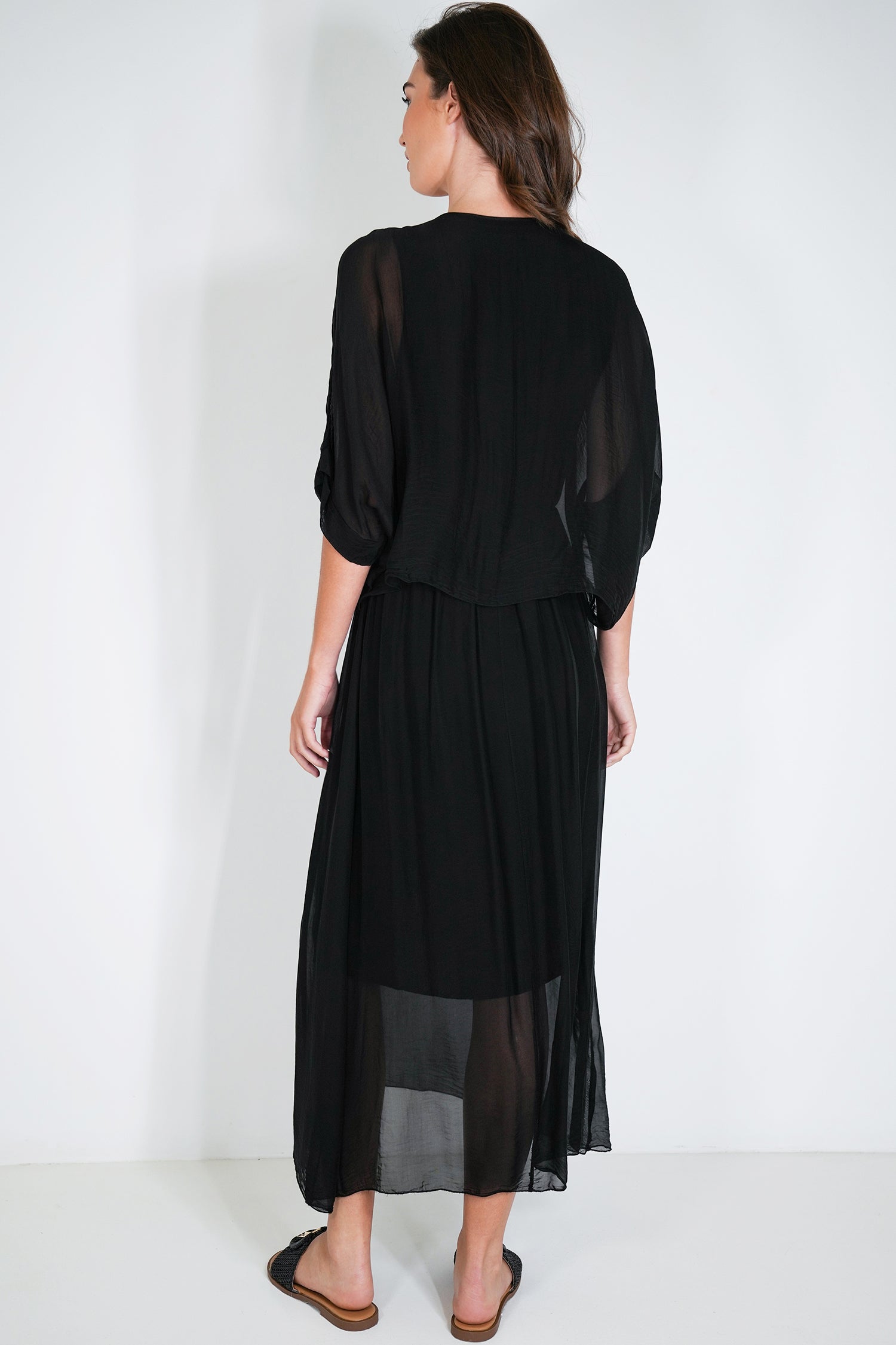 Black Grace Silk Dress