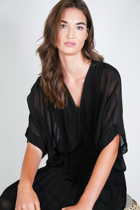 Black Grace Silk Dress