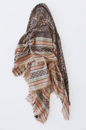 Neutral Animal Print Scarf