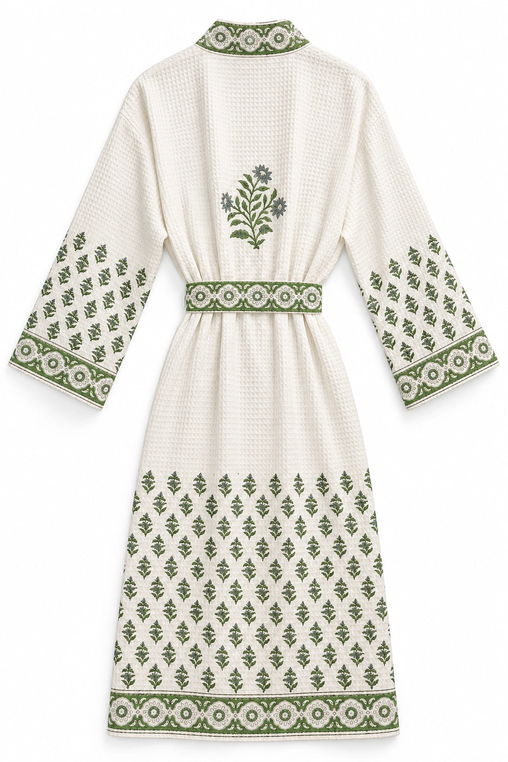 Green Printed Cotton Gown