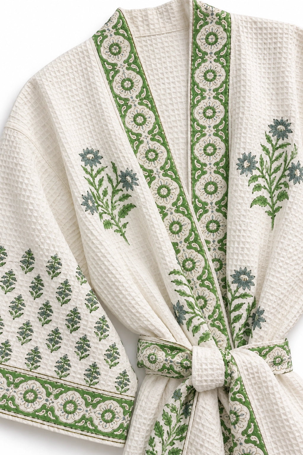 Green Printed Cotton Gown
