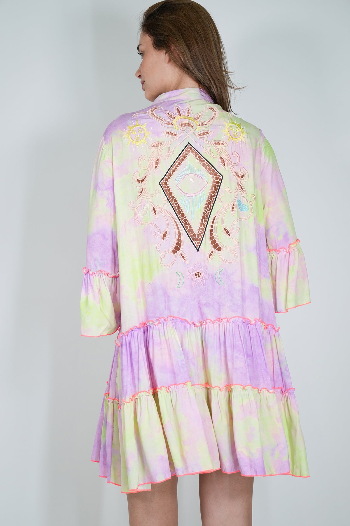 Lilac and Green Alexa Tunic Dress