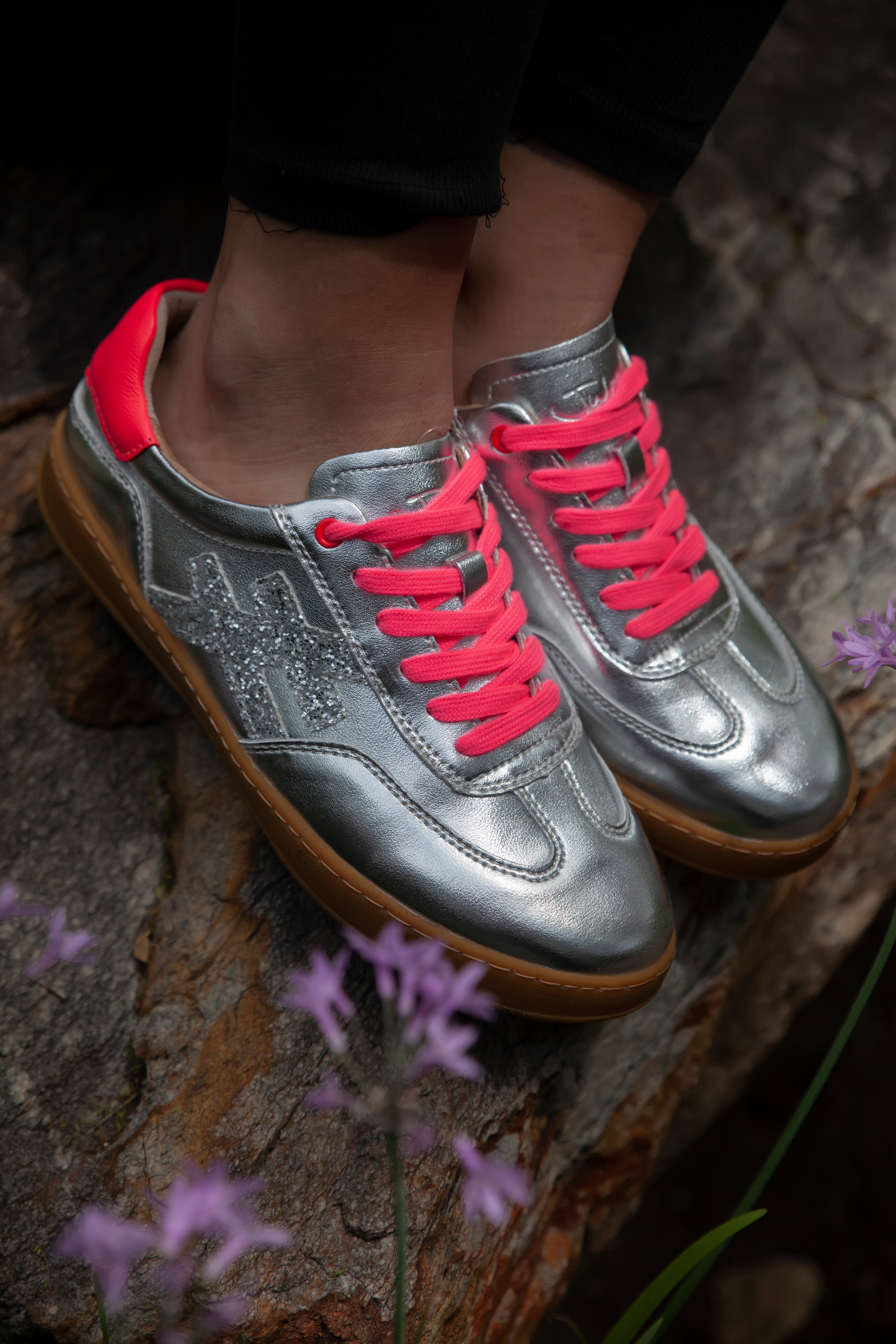 Julz Lumi Silver Hot Pink Sneaker, sneaker from Something Pretty, alternative view