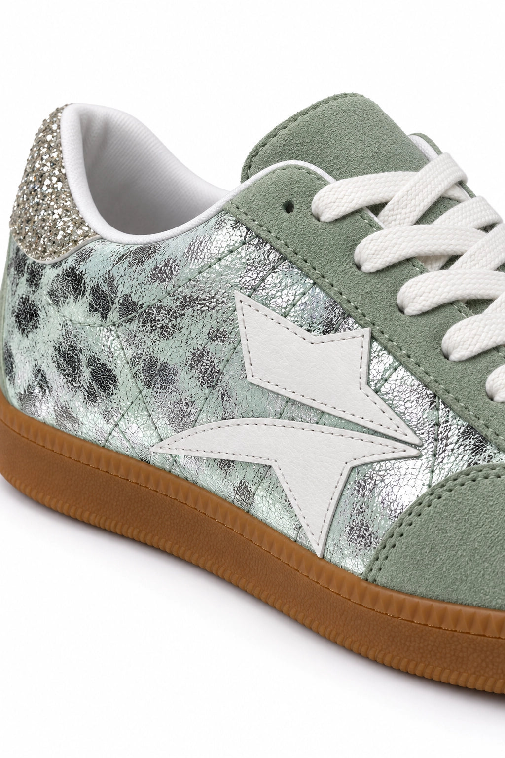 Mint Leopard Bowling Sneaker