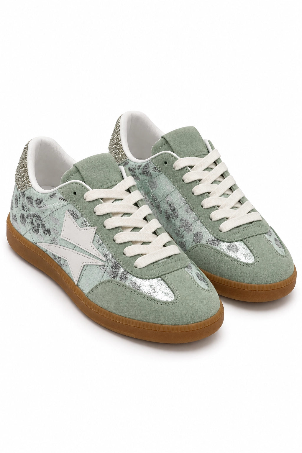 Mint Leopard Bowling Sneaker