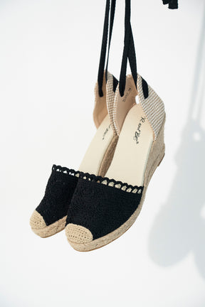 Black Crochet Espadrille