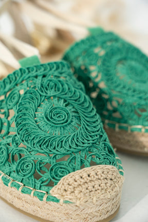 Green Tie-Up Espadrille