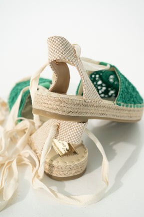 Green Tie-Up Espadrille