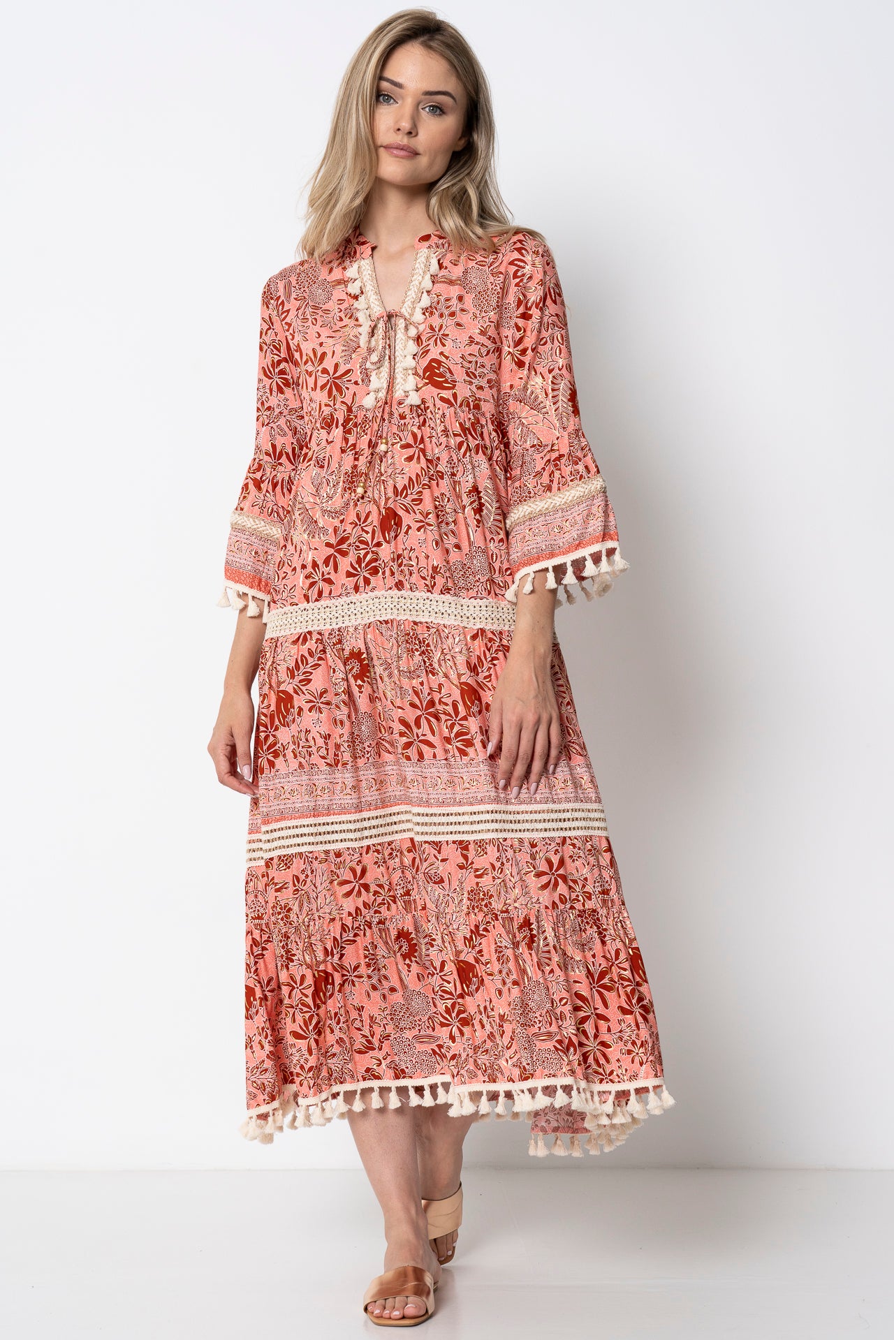 Pink/Rust Kaylie Dress