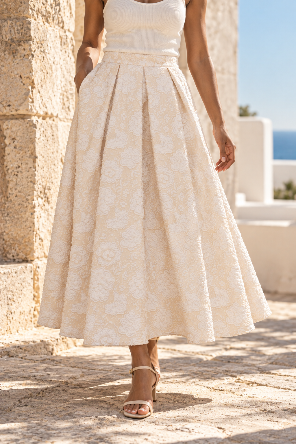 Cream Vikki Skirt