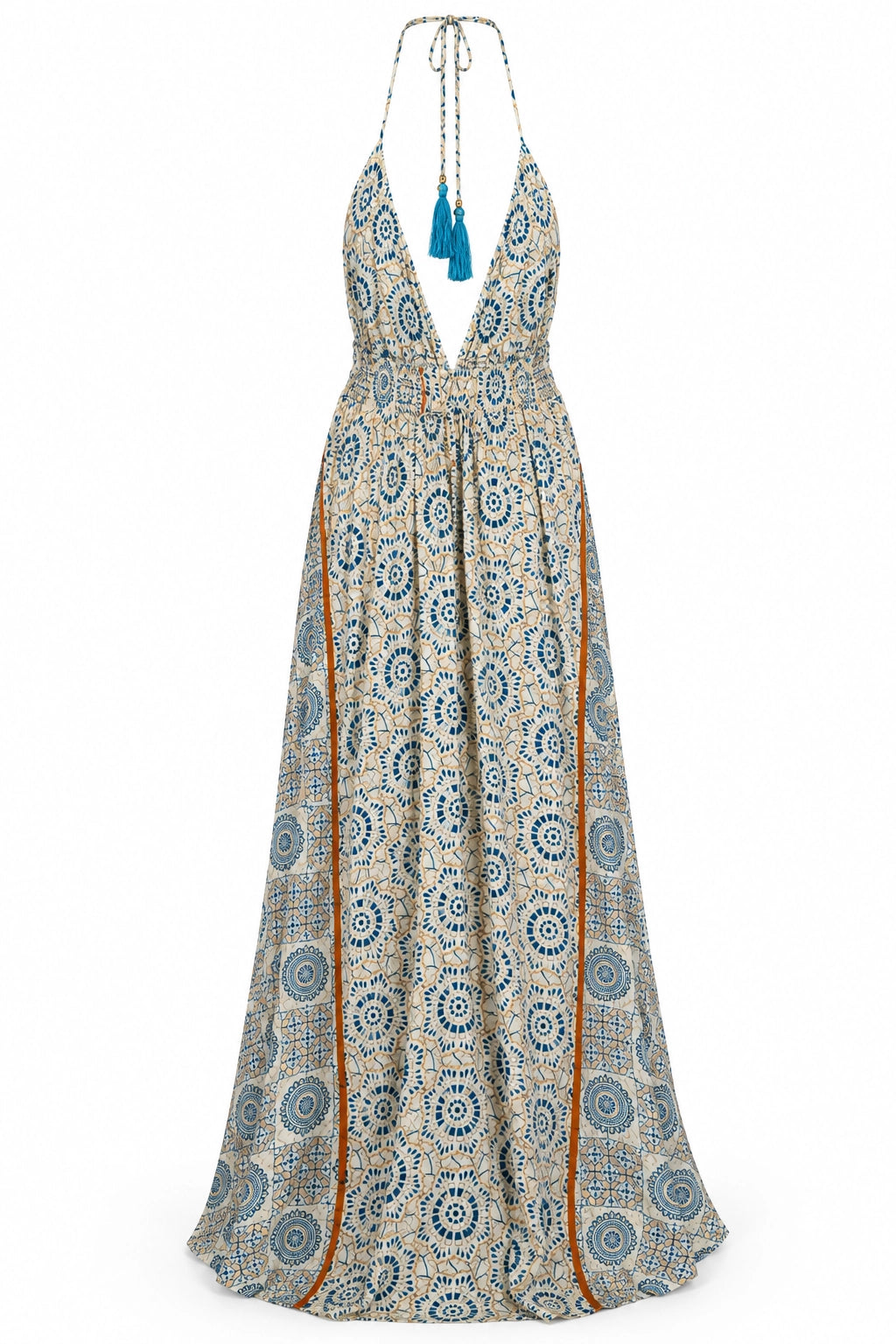 Turquoise Zaria Dress back