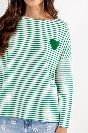 Heart Striped Top