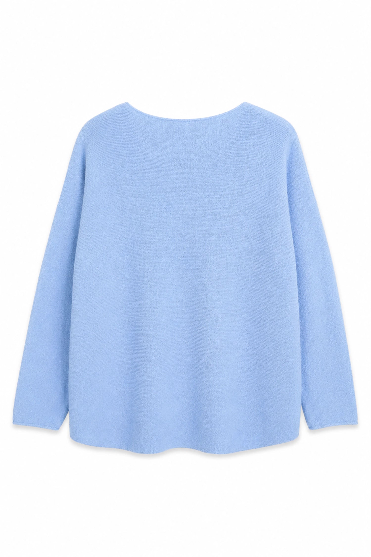 Light blue sweater on a white background