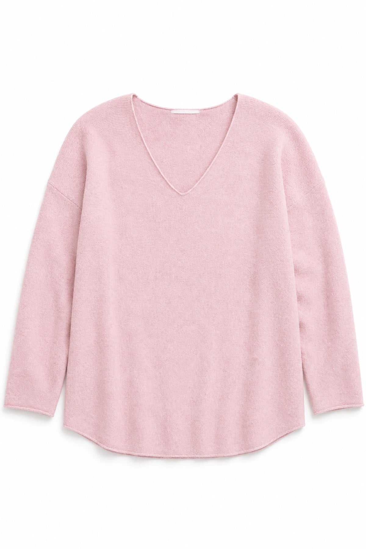 Pink sweater on a white background
