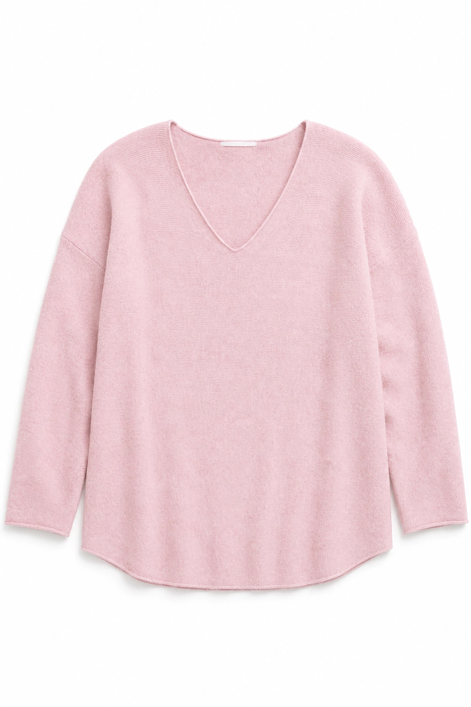 Pink sweater on a white background