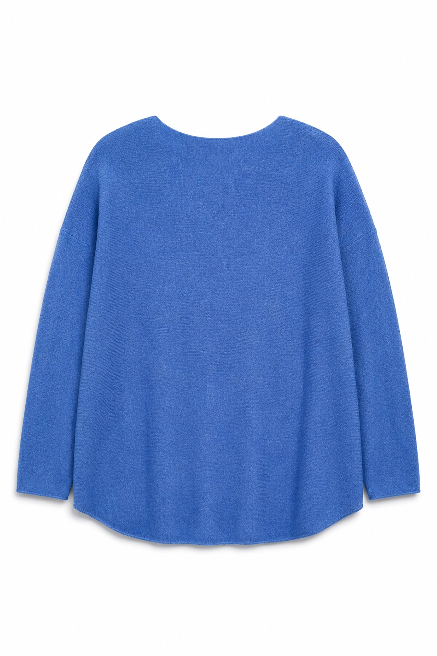 Blue sweater on a white background