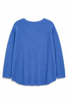 Blue sweater on a white background