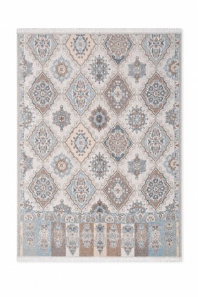 soft scarf with geometric pattern on a white background