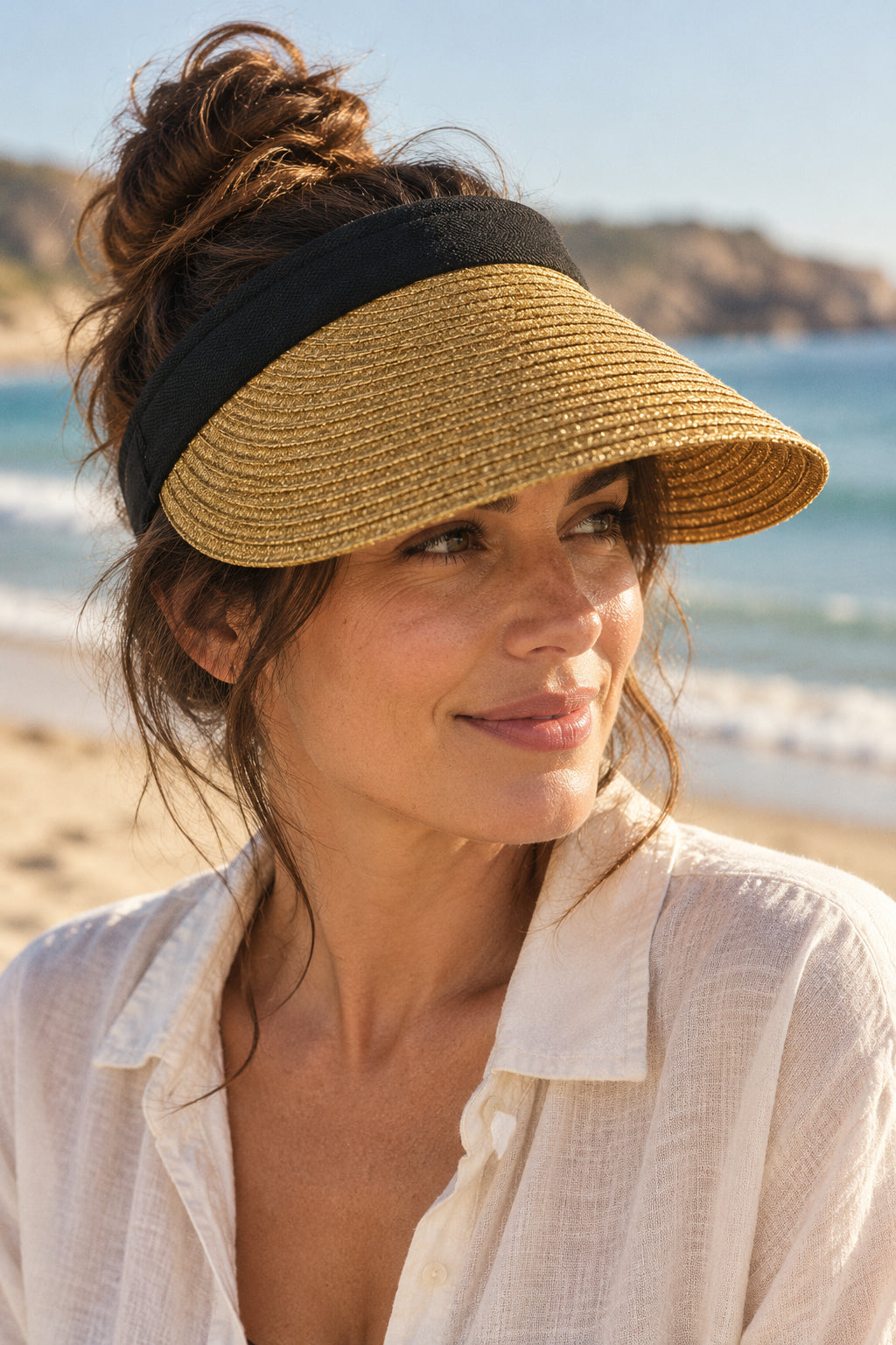 Gold Straw Visor