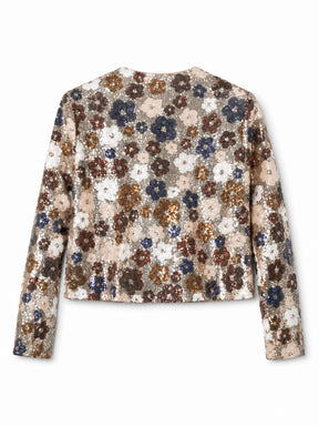 Floral patterned jacket on a white background