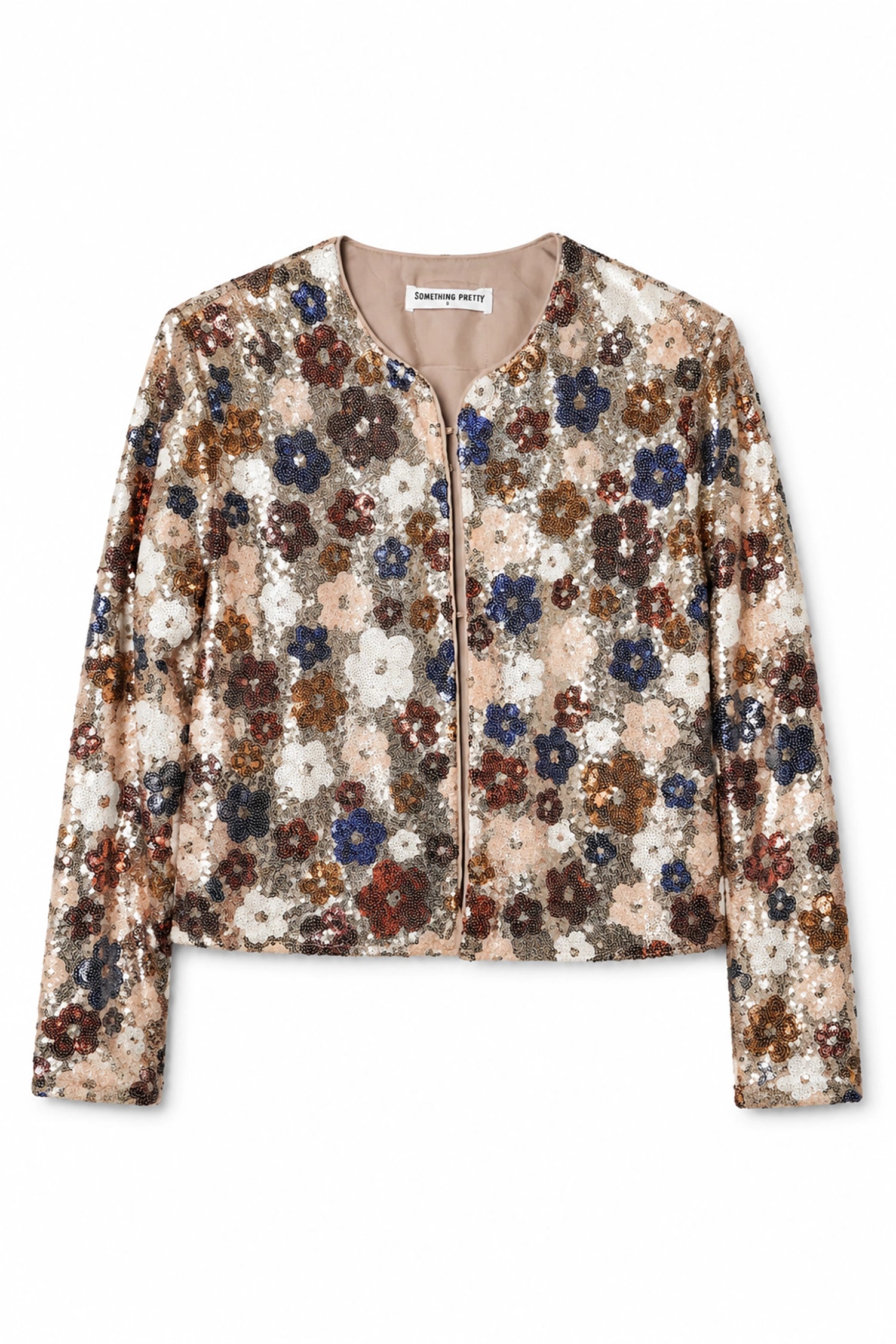 Floral patterned jacket on a white background