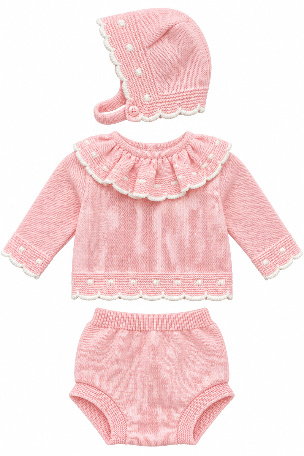 Pink Collared Knit Set