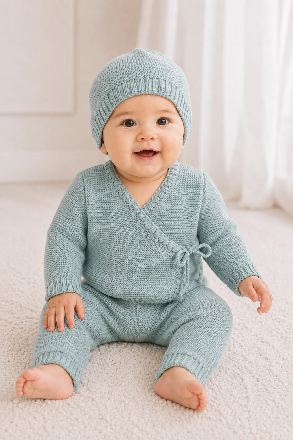 Sage Wrap Knit Set