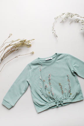 Sage Flower Track Top