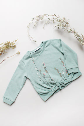 Sage Flower Track Top