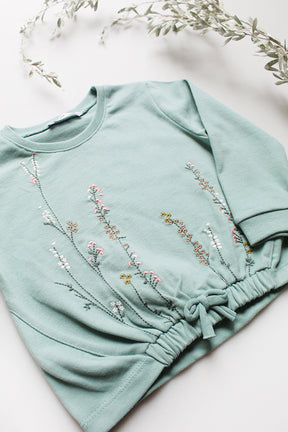 Sage Flower Track Top