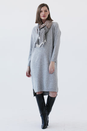 Grey Knitted Dress