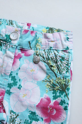 Turquoise Floral Jean