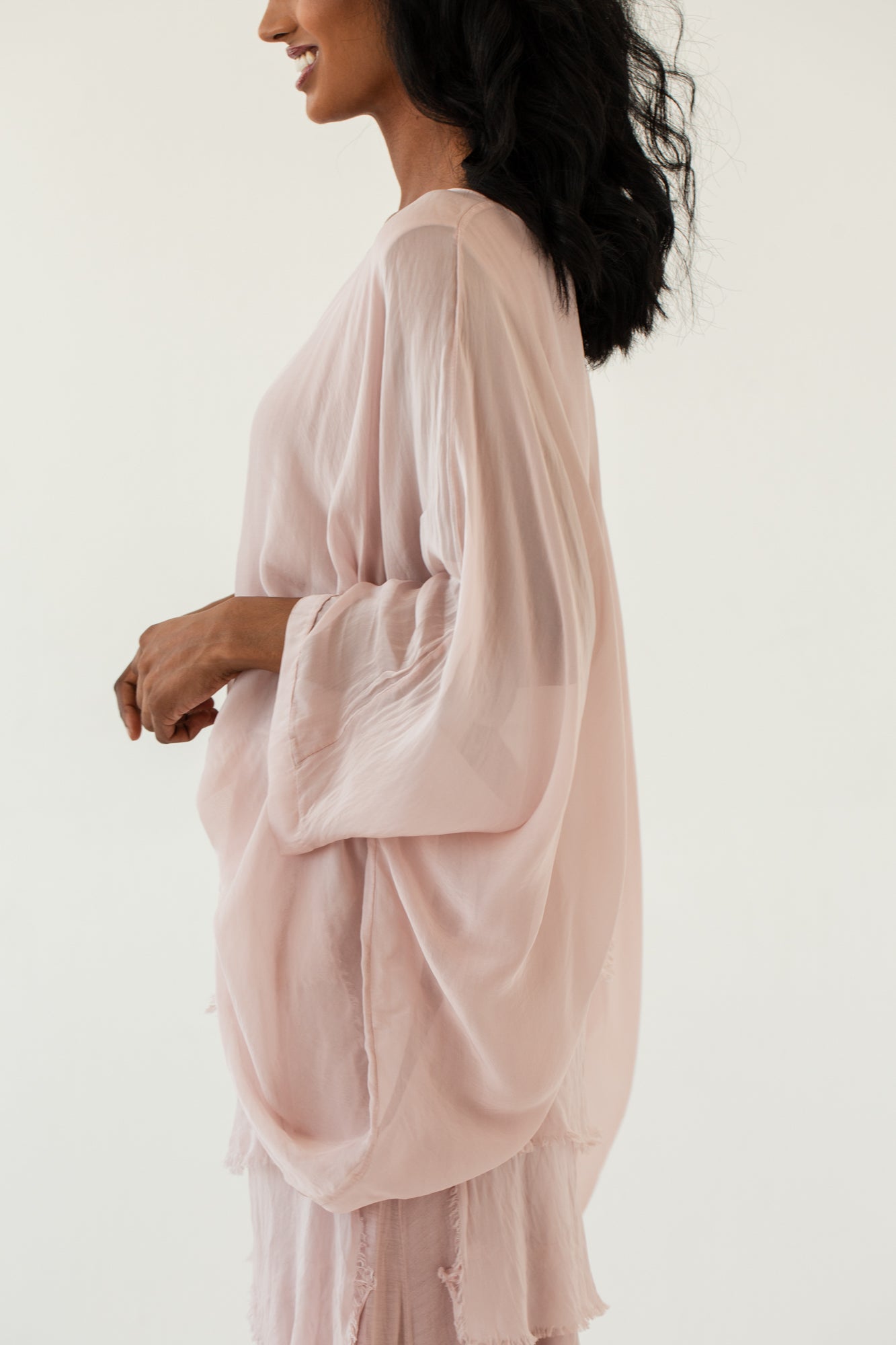 Silk Poncho, silk poncho blouse from Something Pretty, alternative view