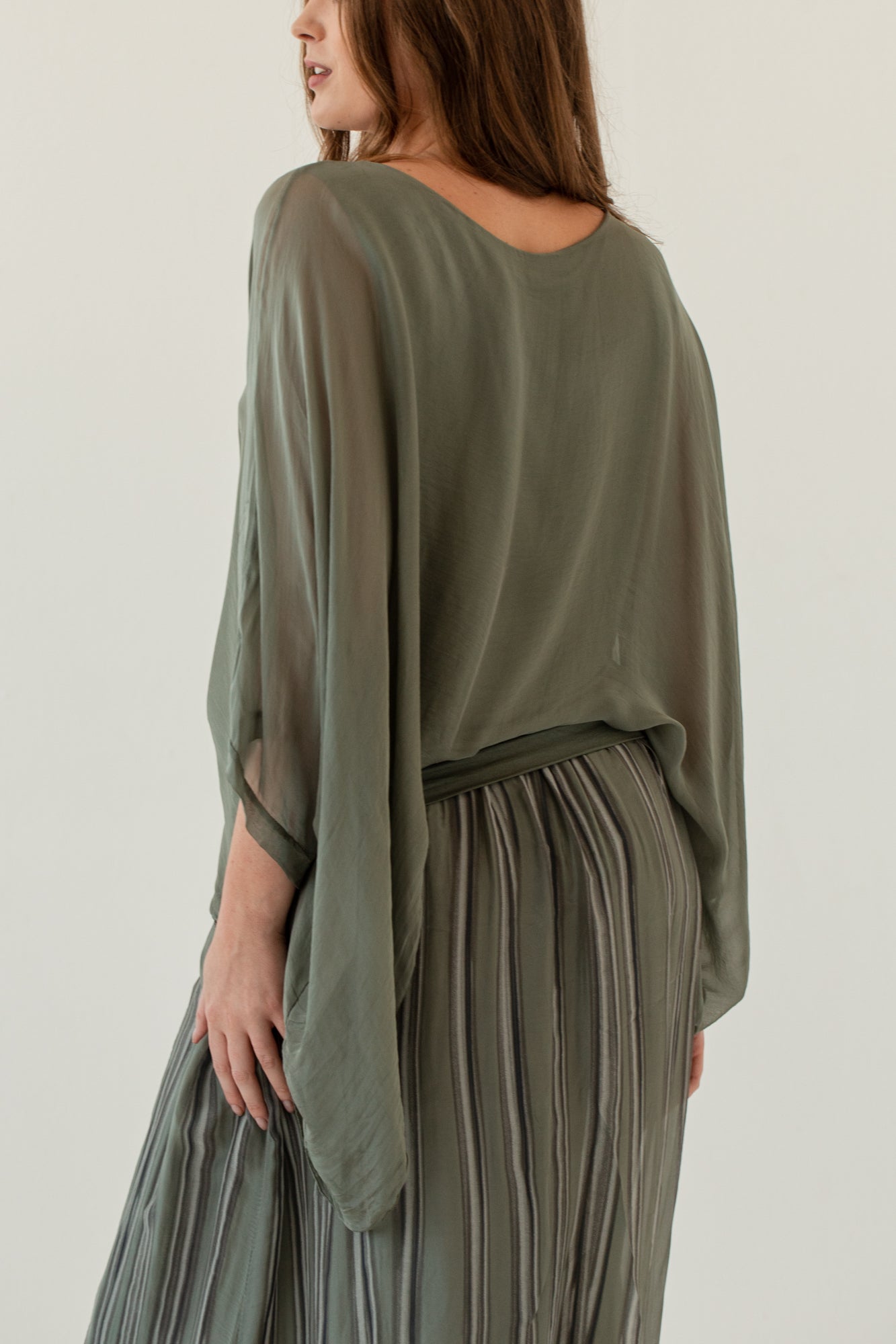 Silk Poncho, silk poncho blouse from Something Pretty, alternative view